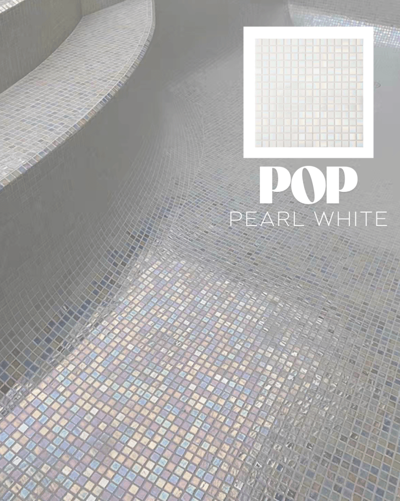 โมเสค TIMELESS TILES รุ่น POP HOLOGRAM 32.7 X 32.7 ซม. สีขาว PEARL WHITE ผิวเงา